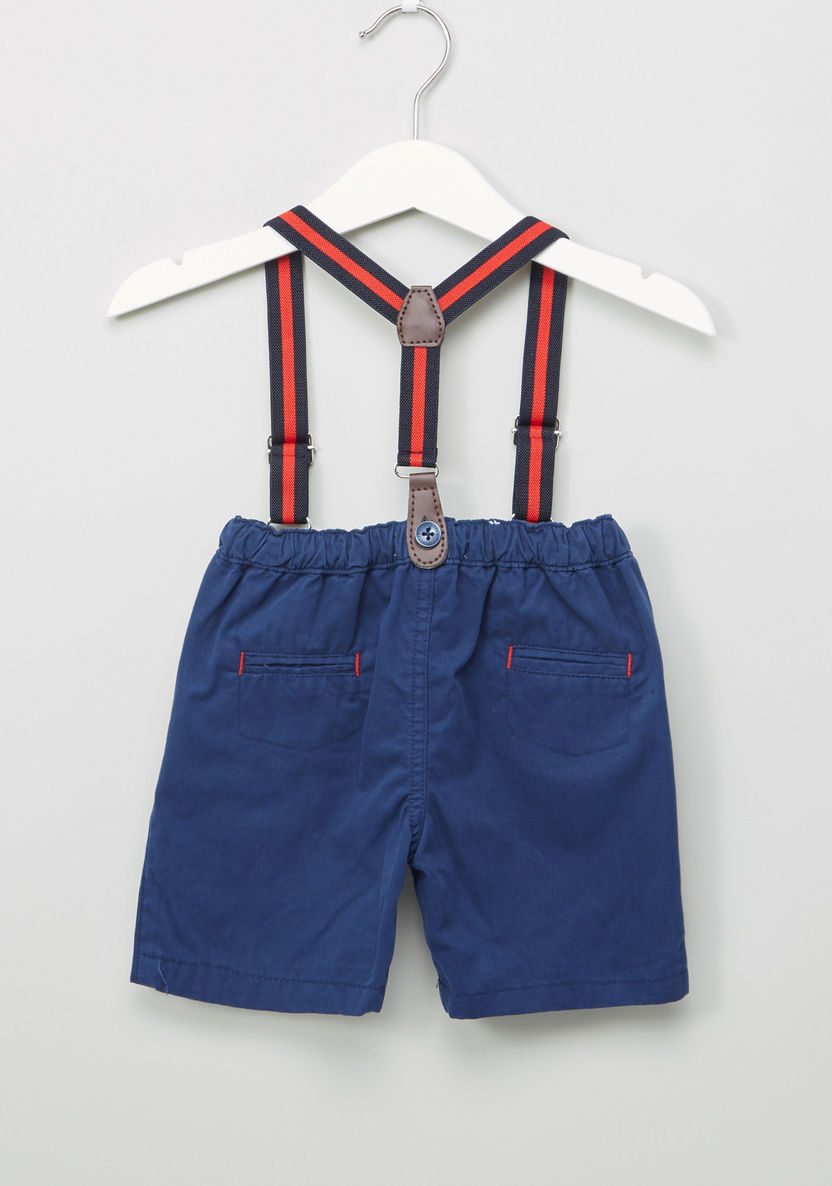 Juniors Applique Detail Shorts with Suspenders-Shorts-image-2