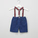 Juniors Applique Detail Shorts with Suspenders-Shorts-thumbnail-2