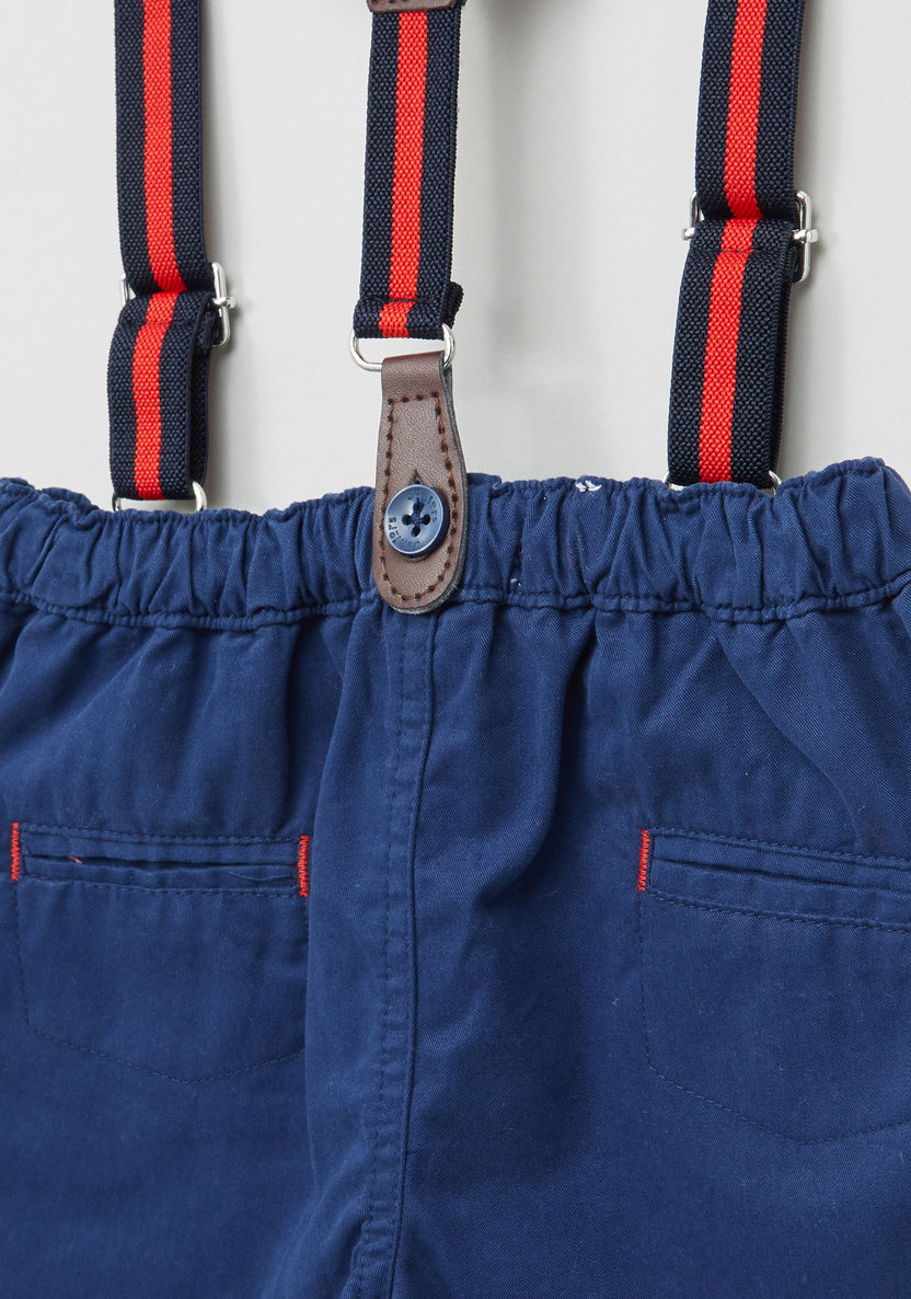 Juniors Applique Detail Shorts with Suspenders-Shorts-image-3