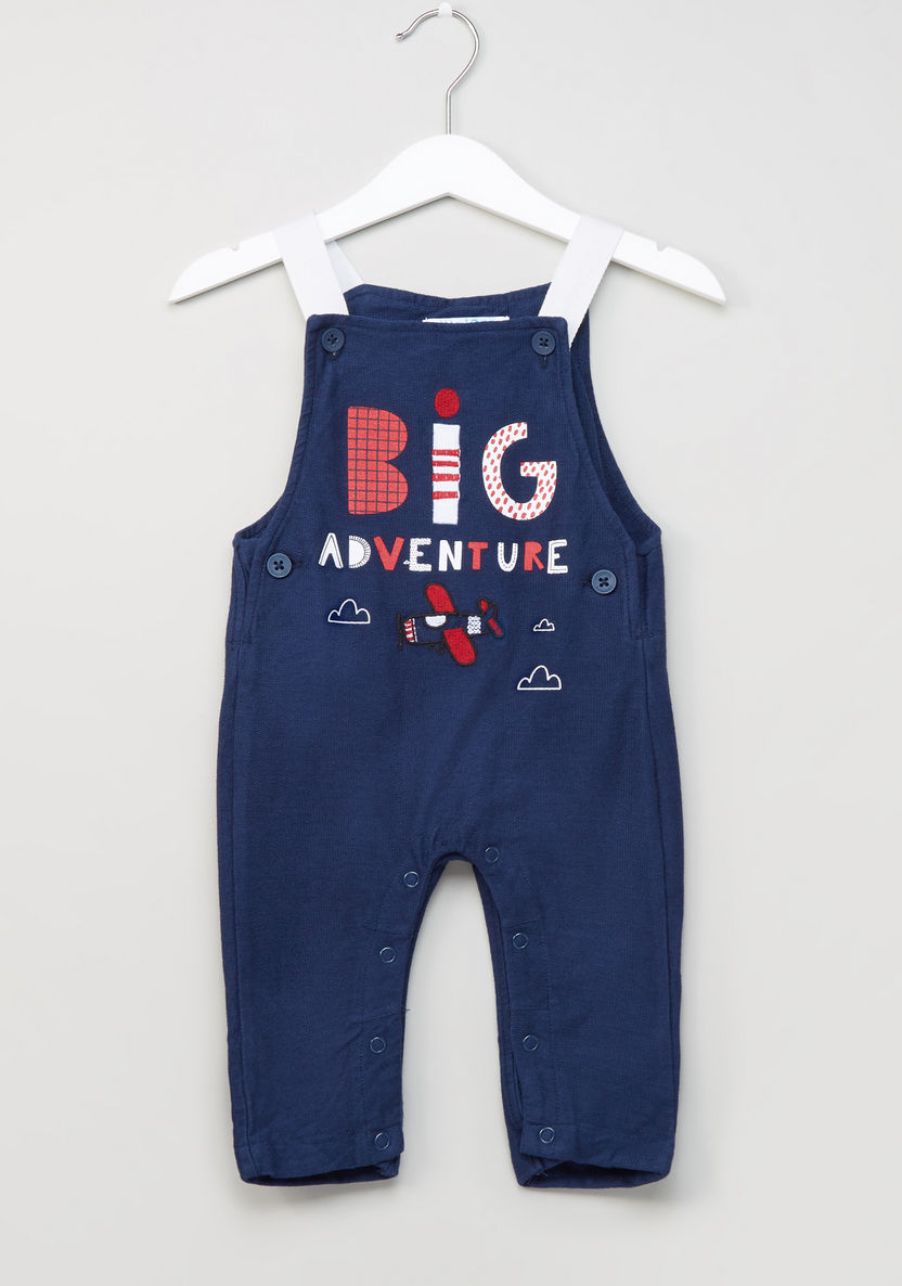 Juniors Long Sleeves T-shirt with Printed Dungarees-Rompers%2C Dungarees and Jumpsuits-image-4
