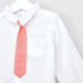 Juniors Solid Long Sleeves Shirt with Printed Tie-Shirts-thumbnail-1