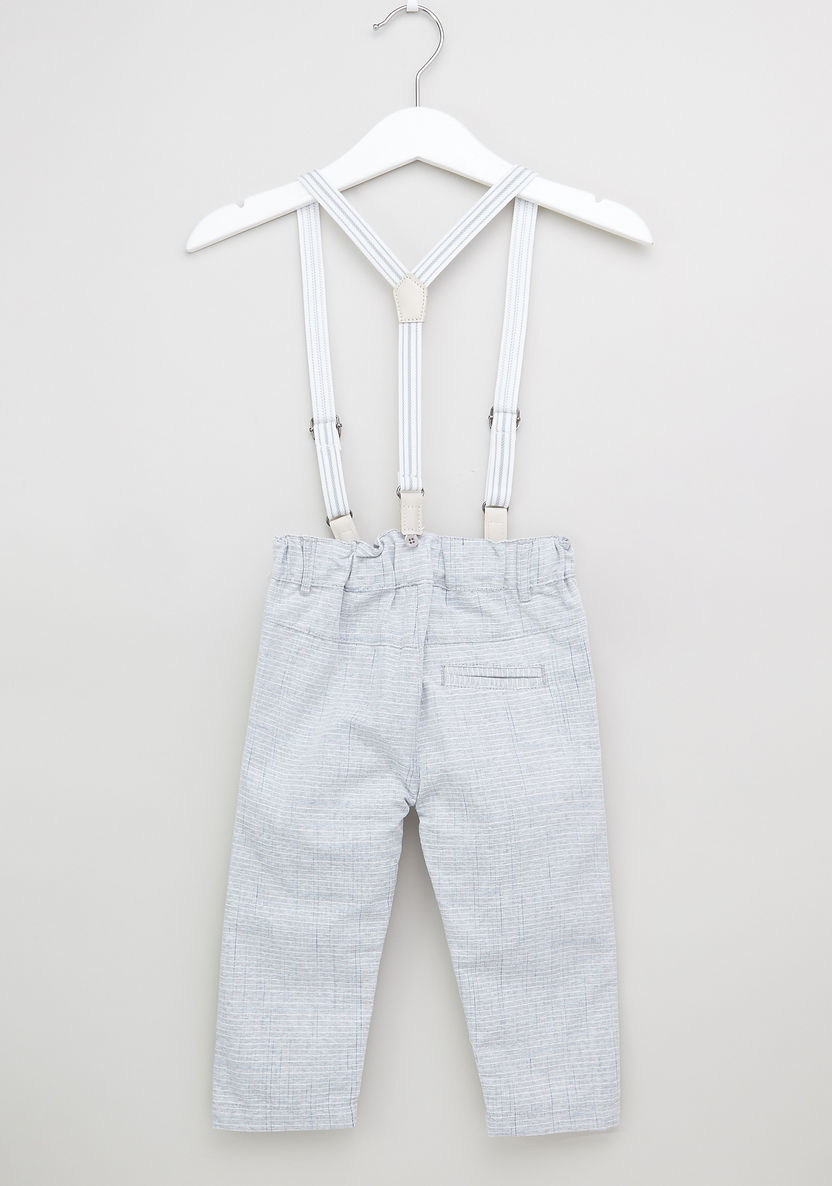Juniors Striped Pants with Pocket Detail and Suspenders-Pants-image-2