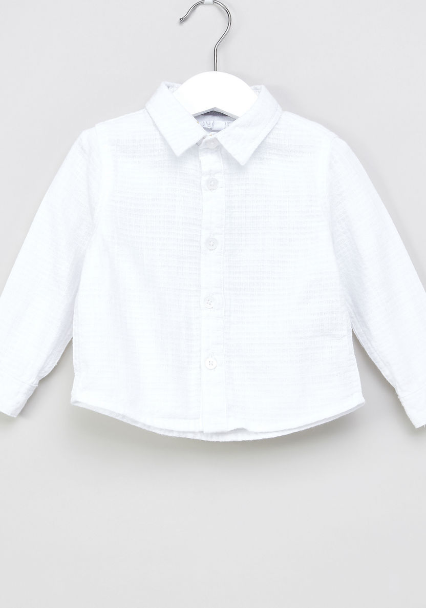 Juniors Textured Shirt and Dungaree Set-Clothes Sets-image-3