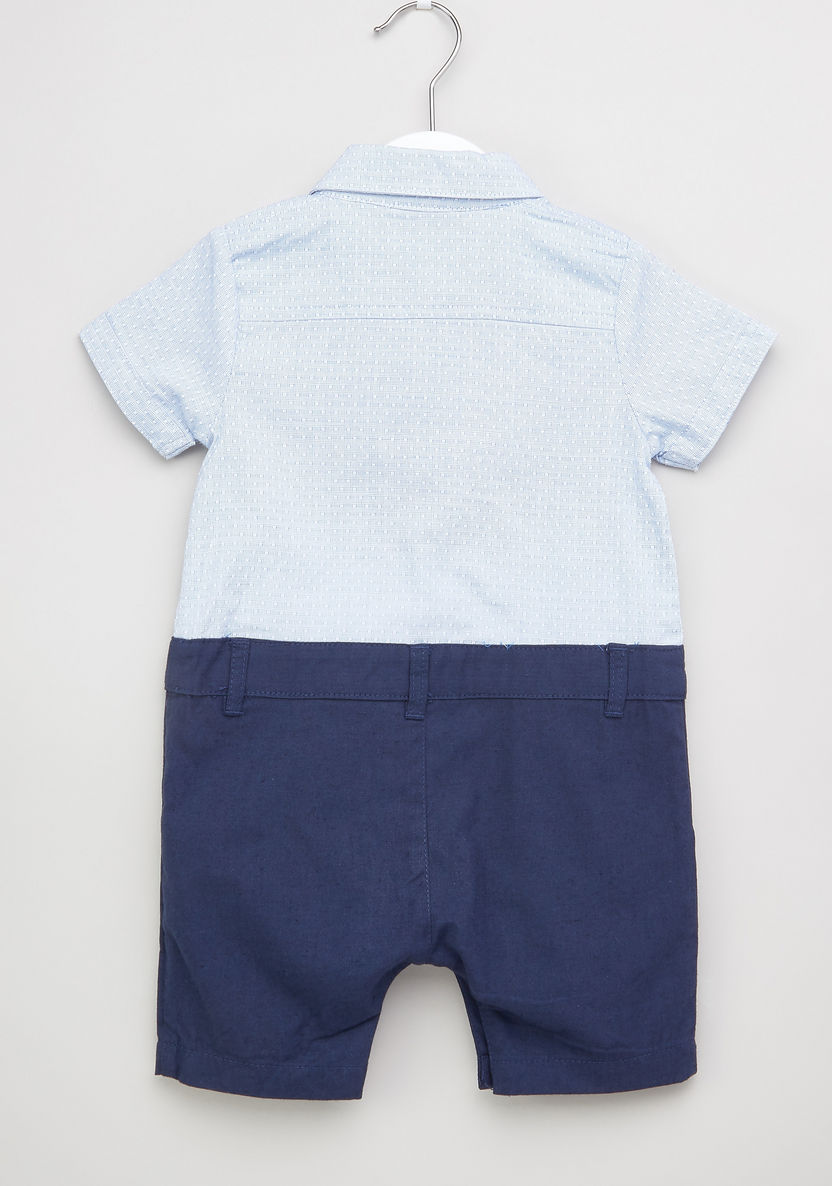 Juniors Bow Detail Romper with Short Sleeves-Rompers%2C Dungarees and Jumpsuits-image-2