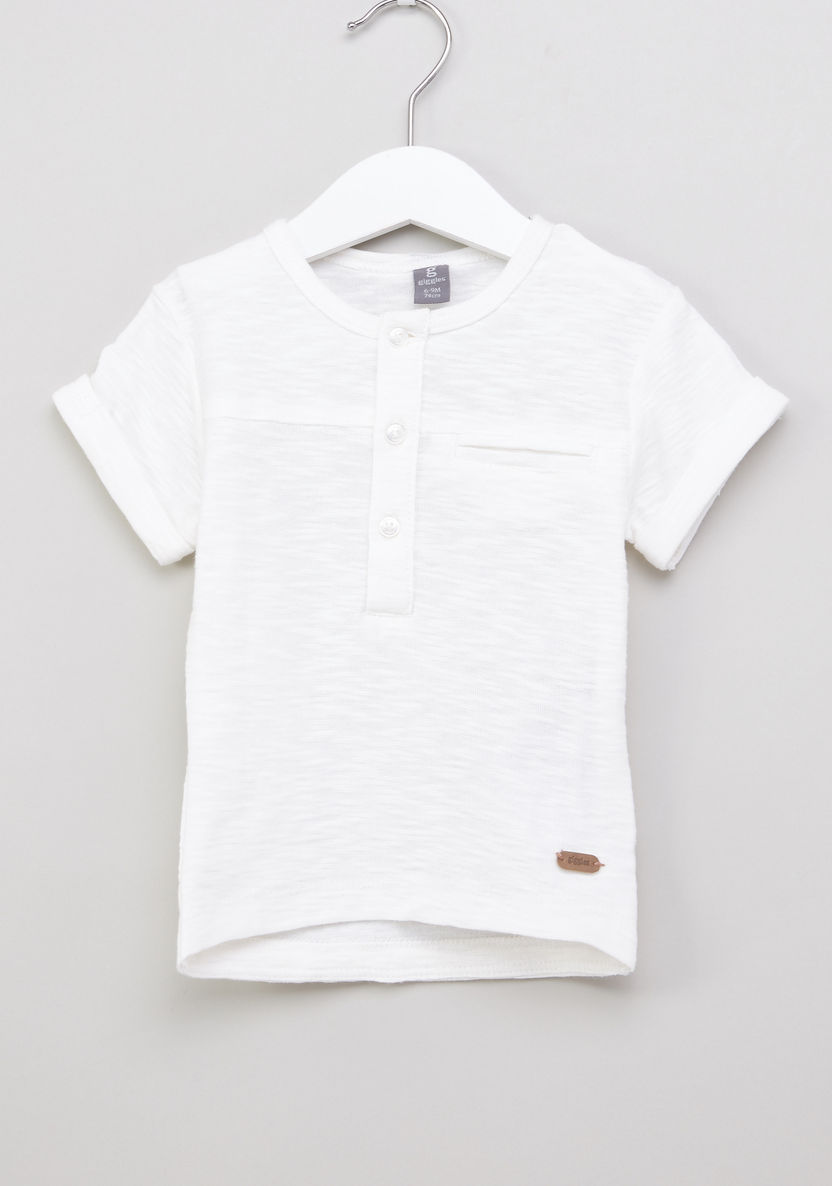 Giggles Pocket Detail Short Sleeves T-shirt-T Shirts-image-0