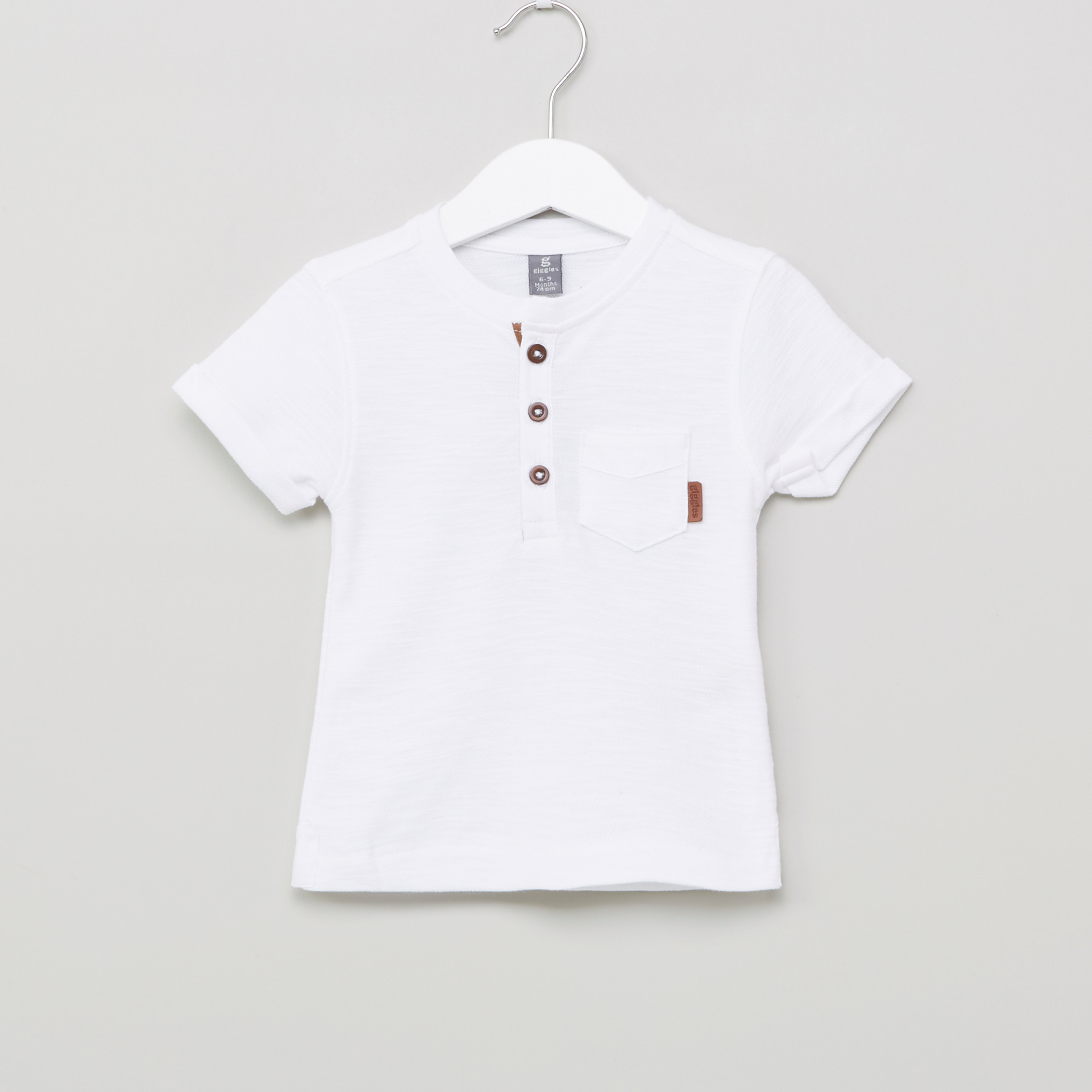 Giggles Henley Neck Short Sleeves T-Shirt-baby-boys-clothing-tshirtsandpolos-image-1