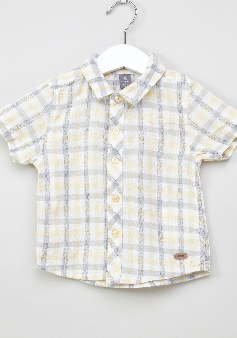 Giggles Chequered Short Sleeves Shirt-Shirts-image-0