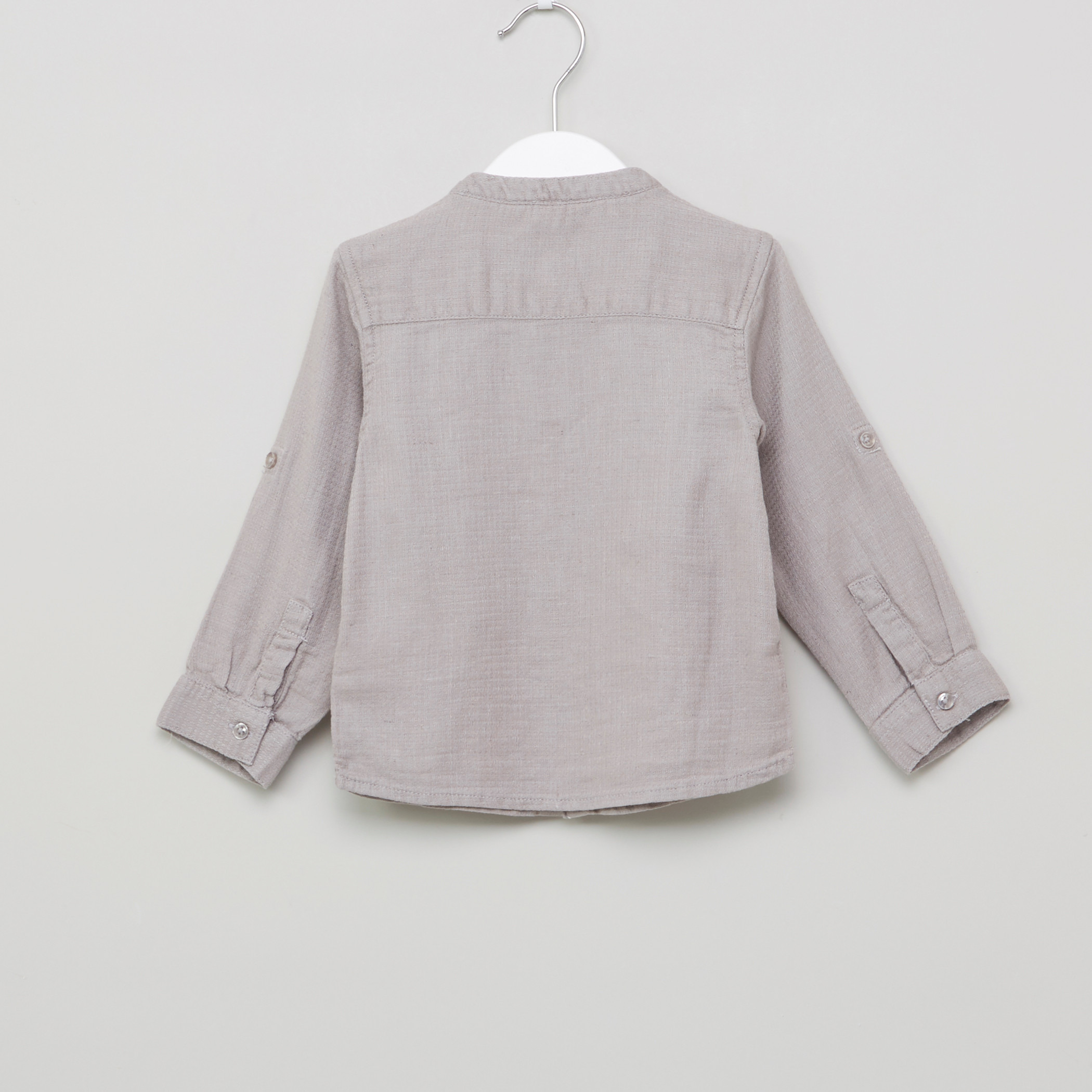 Giggles Mandarin Neck Long Sleeves Shirt-baby-boys-clothing-shirts-image-3