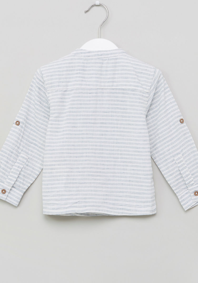 Giggles Striped Long Sleeves Shirt-Shirts-image-2