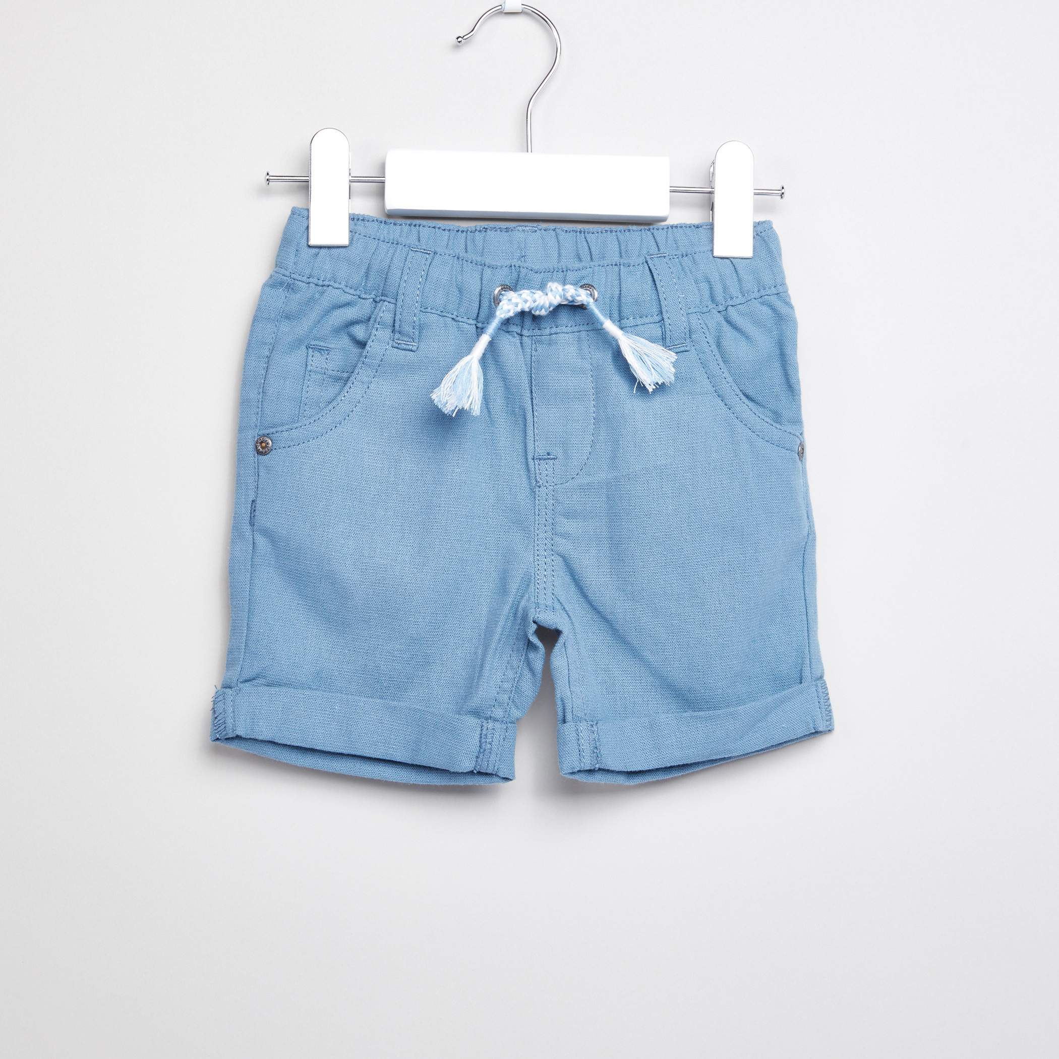 Giggles Pocket Detail Shorts with Drawstring-baby-boys-clothing-bottoms-shorts-image-1