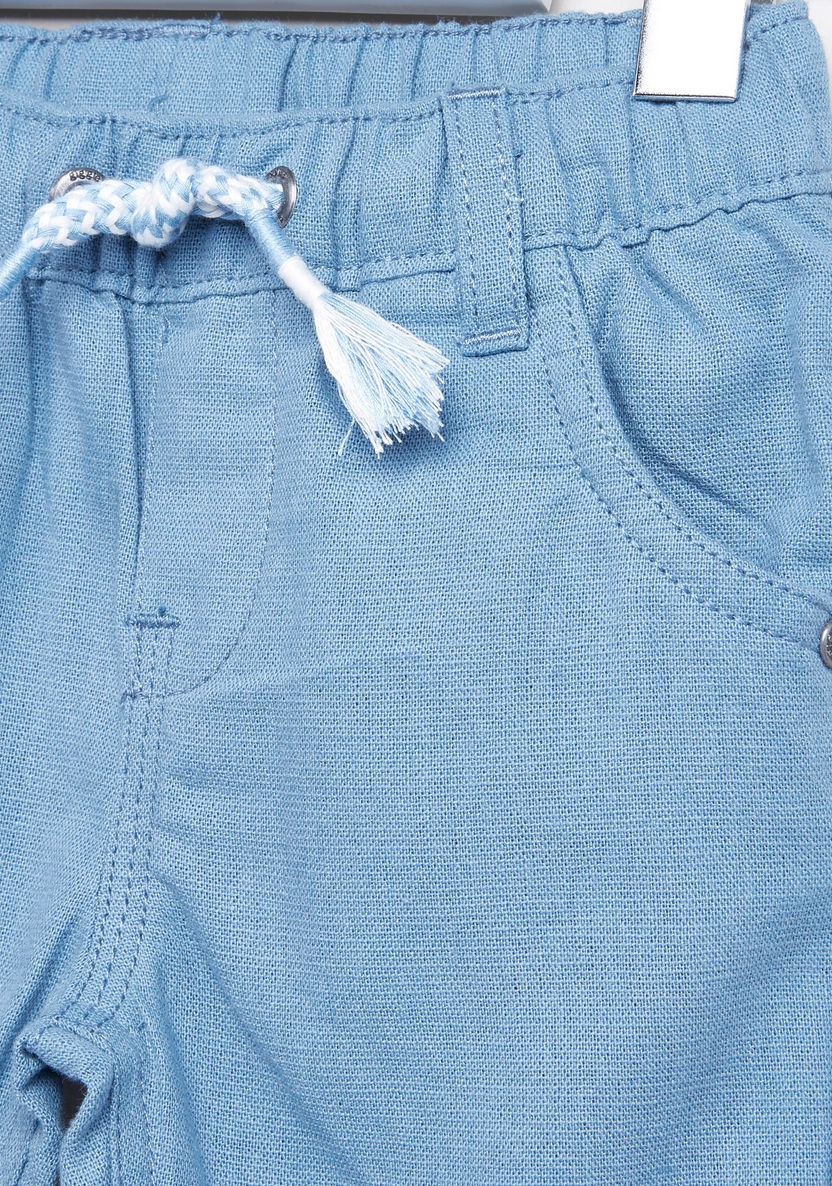 Giggles Pocket Detail Shorts with Drawstring-Shorts-image-1