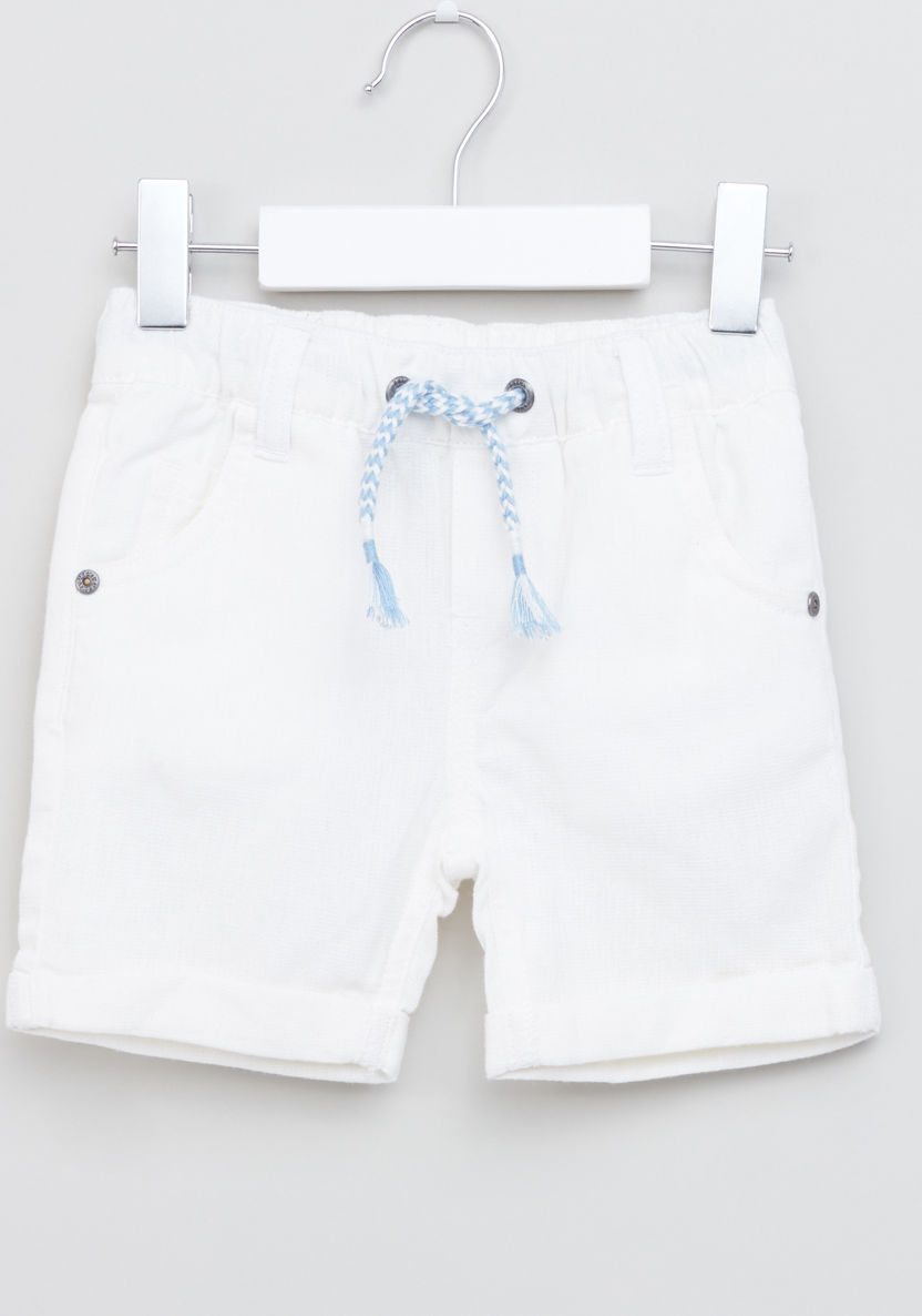 Giggles Pocket Detail Shorts with Drawstring-Shorts-image-0