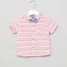 Giggles Striped Bow Applique Shirt with Pants-Clothes Sets-thumbnail-1