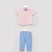 Giggles Striped Bow Applique Shirt with Pants-Clothes Sets-thumbnail-0