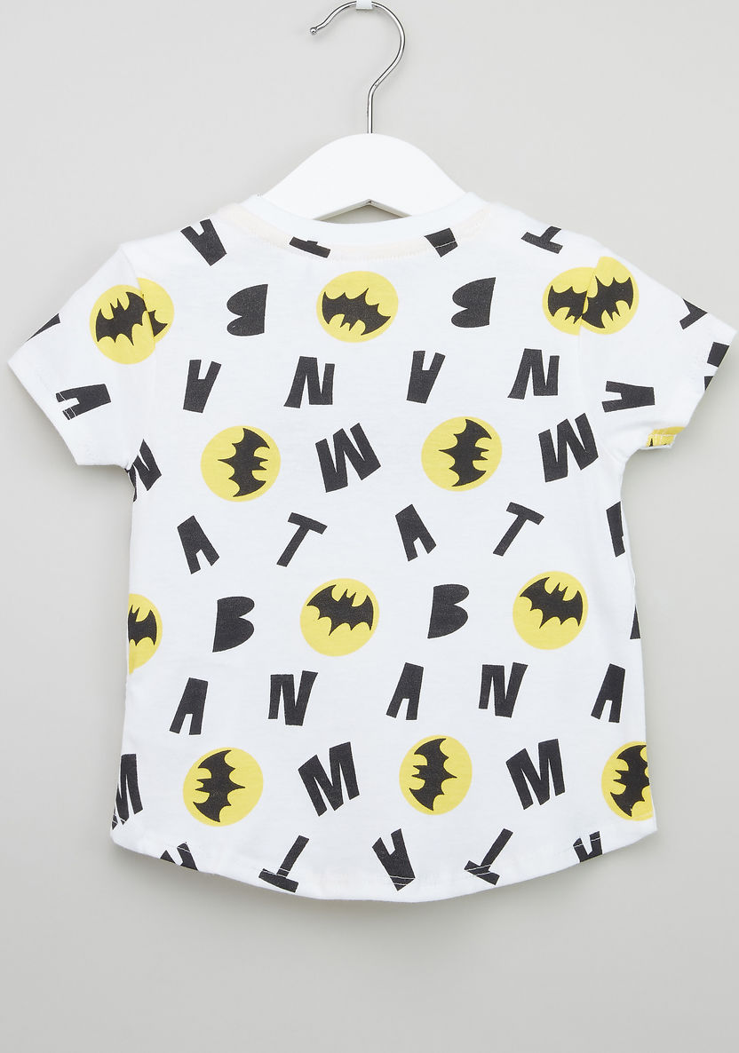 Warner Bros Batman Graphic Printed T-shirt - Set of 2-T Shirts-image-5