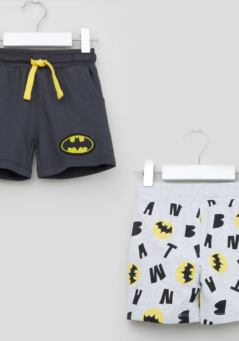 Warner Bros Batman Printed Drawstring Shorts - Set of 2-Shorts-image-0