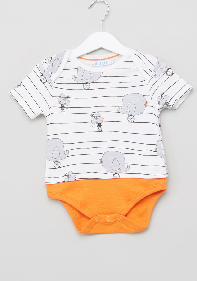 Juniors Printed Romper with Bib-Rompers%2C Dungarees and Jumpsuits-image-0