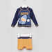 Juniors Printed Swimming T-shirt with Shorts-Swimwear-thumbnail-0