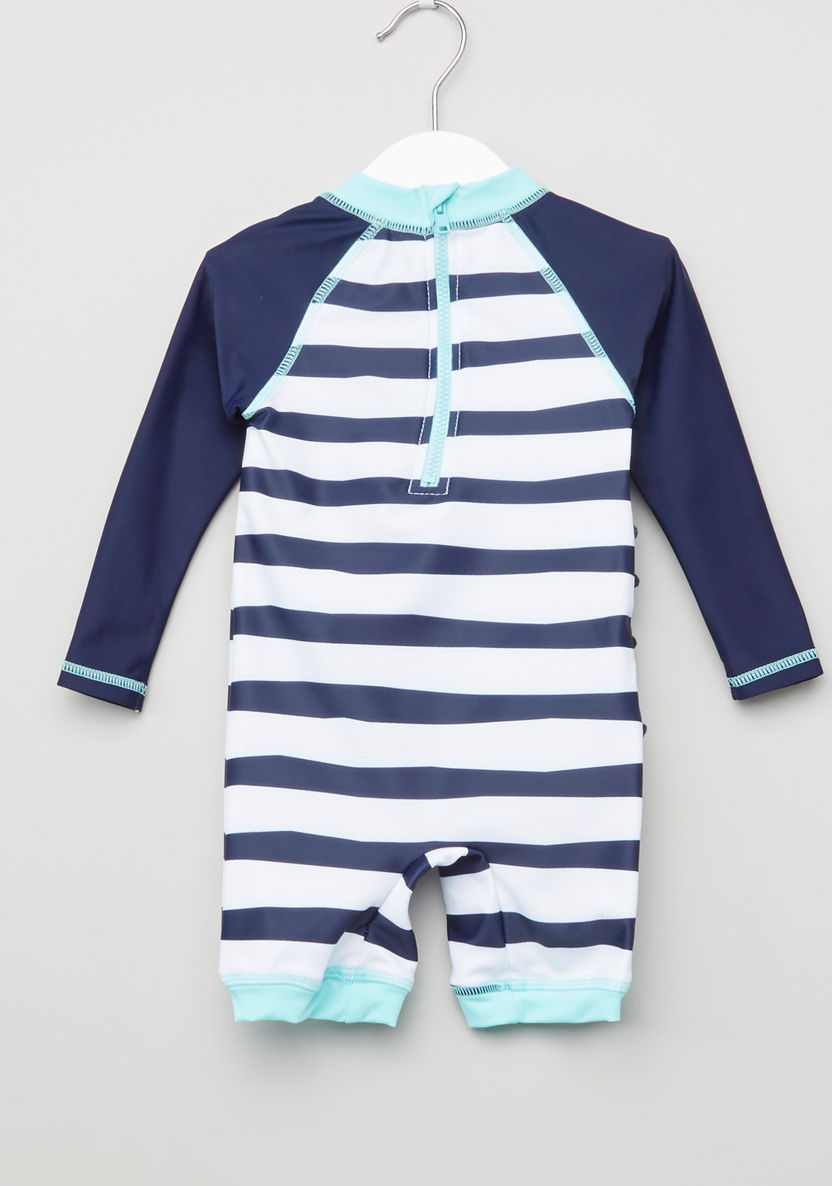 Juniors Striped Raglan Sleeves Romper-Rompers%2C Dungarees and Jumpsuits-image-2
