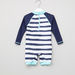Juniors Striped Raglan Sleeves Romper-Rompers%2C Dungarees and Jumpsuits-thumbnail-2