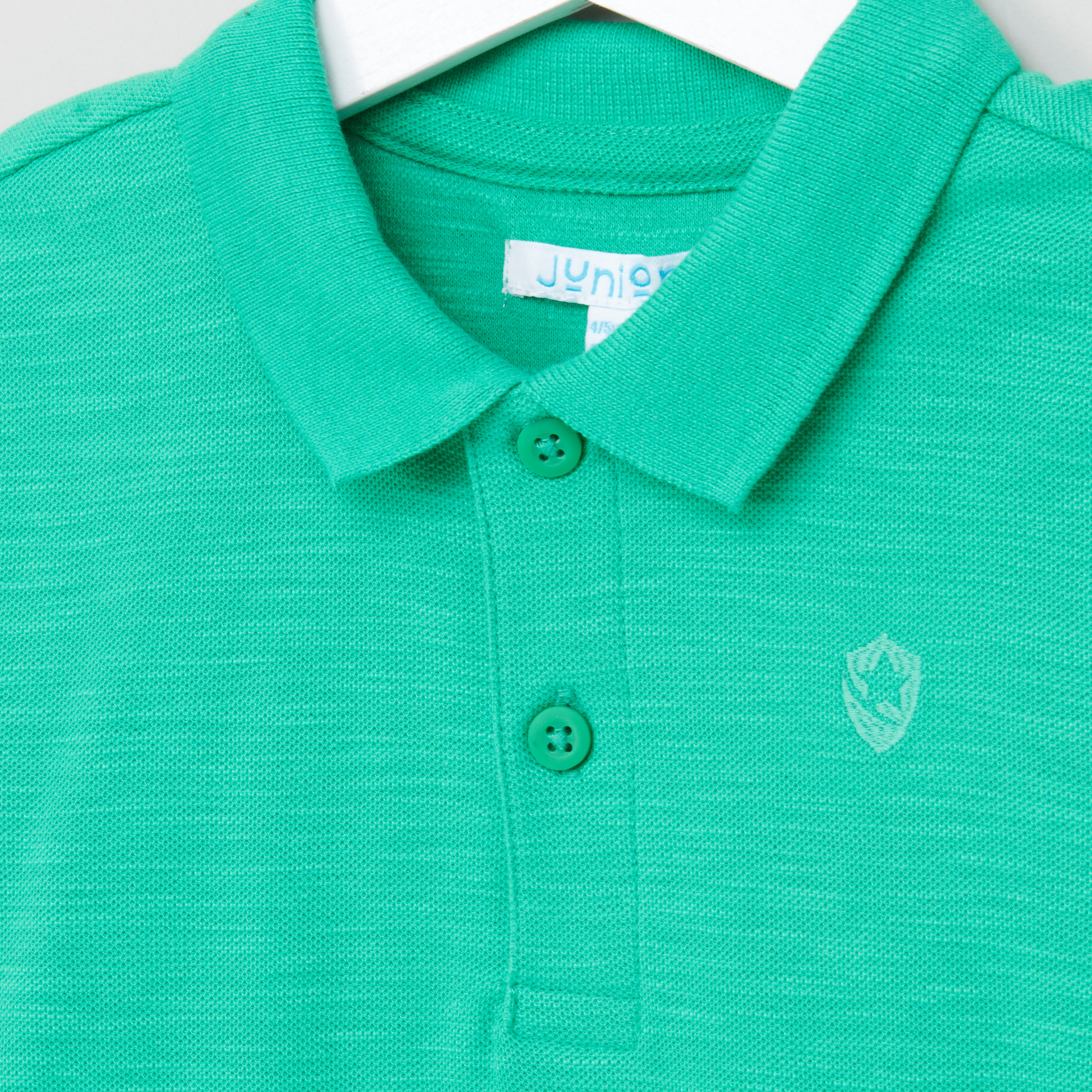تيشيرت سادة بياقة بولو مع أكمام قصيرة من جونيورز-boys-clothing-tshirtsandpolos-image-2