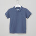 Juniors Solid Polo Neck T-shirt with Short Sleeves-T Shirts-thumbnail-0