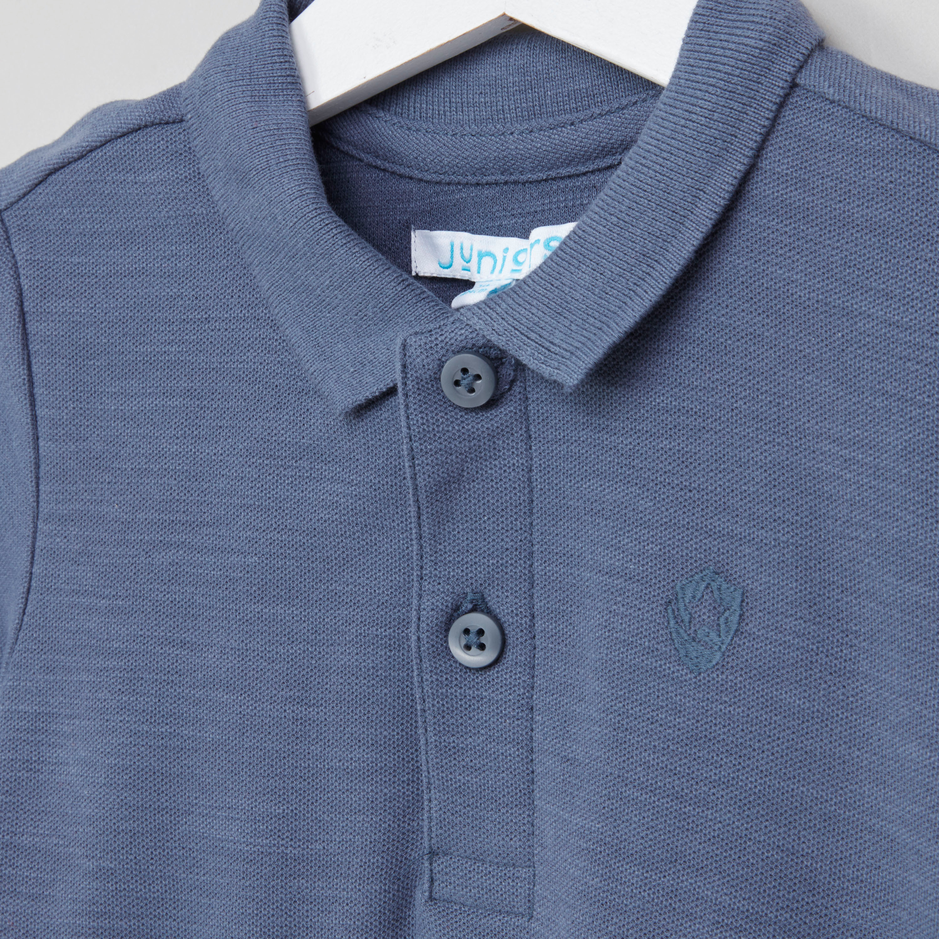 تيشيرت سادة بياقة بولو مع أكمام قصيرة من جونيورز-boys-clothing-tshirtsandpolos-image-11