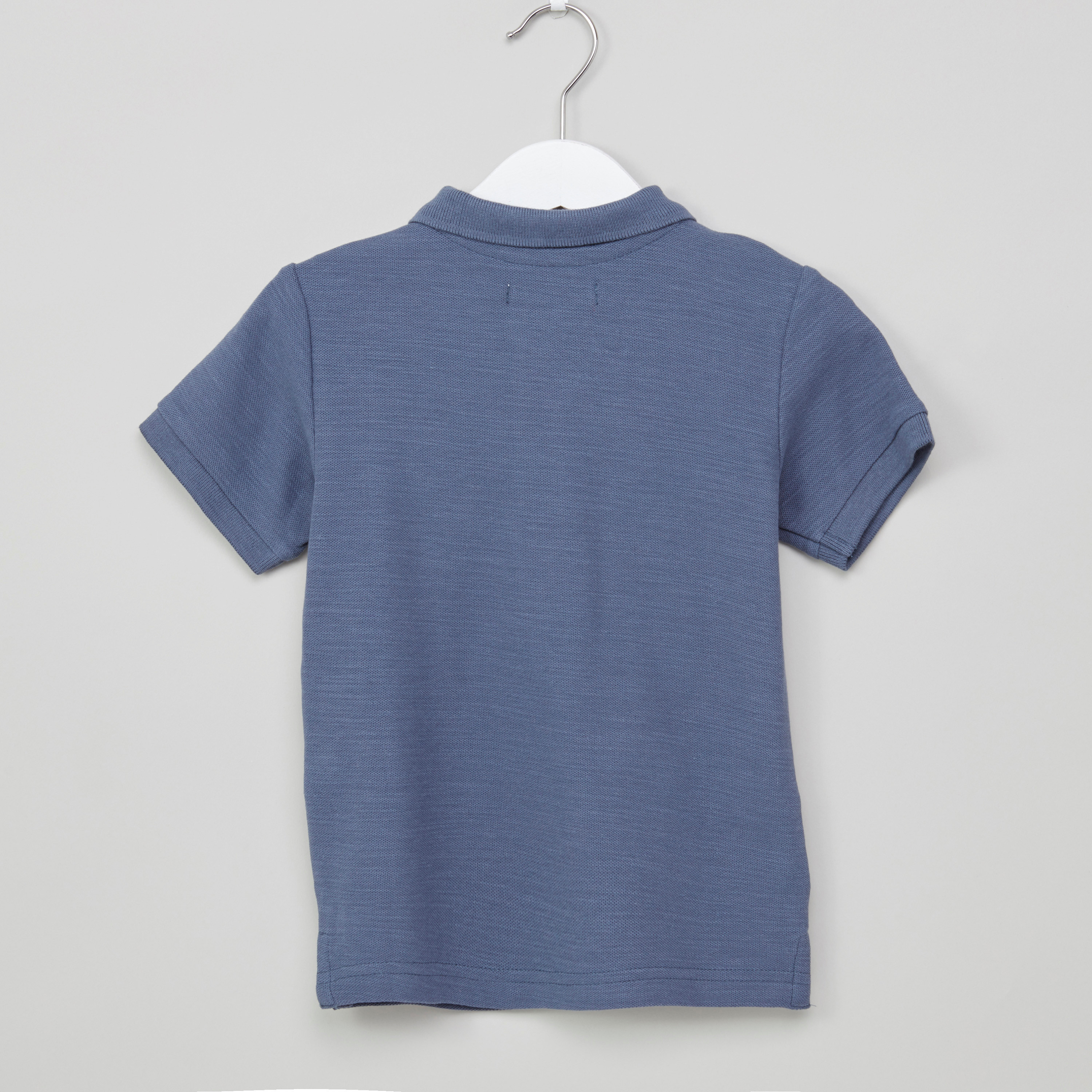 تيشيرت سادة بياقة بولو مع أكمام قصيرة من جونيورز-boys-clothing-tshirtsandpolos-image-12