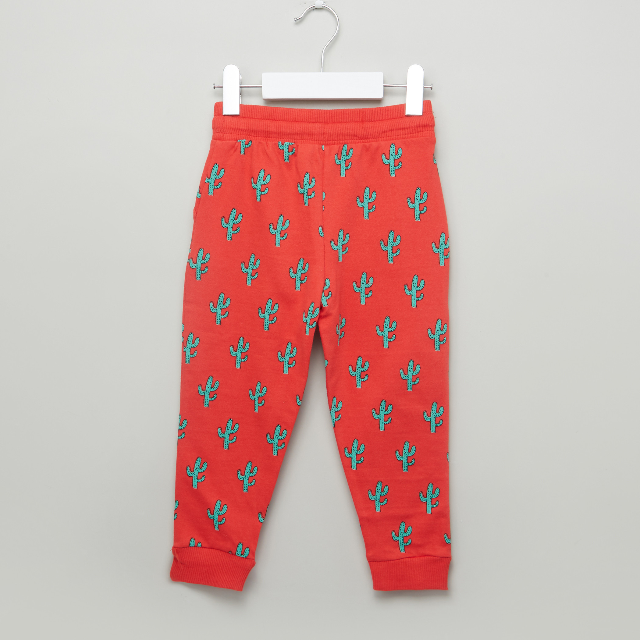 Juniors Printed Jog Pants with Elasticised Waistband and Drawstring-boys-clothing-bottoms-joggersandtrackpants-image-3