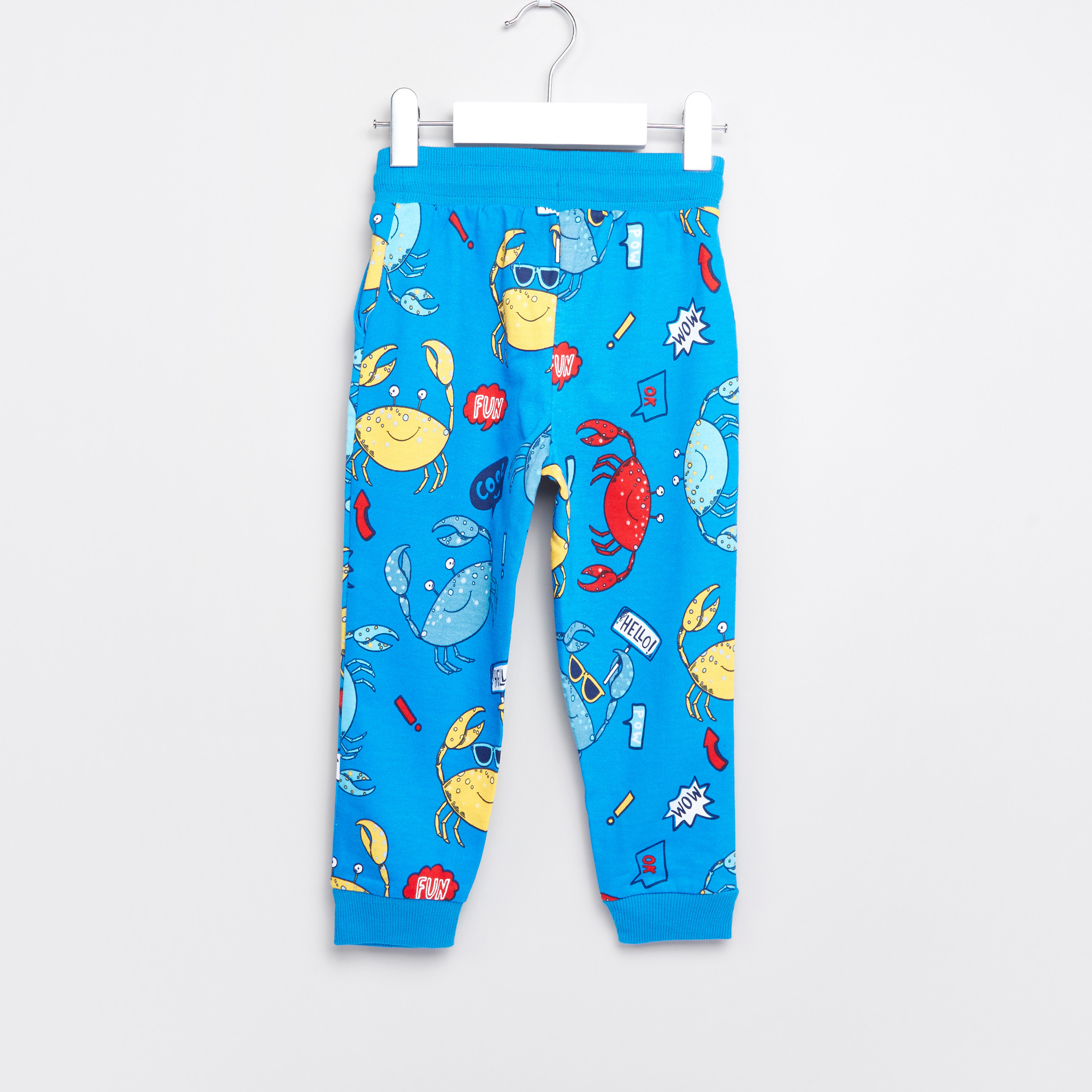 Juniors Printed Jog Pants with Drawstring-boys-clothing-bottoms-joggersandtrackpants-image-3
