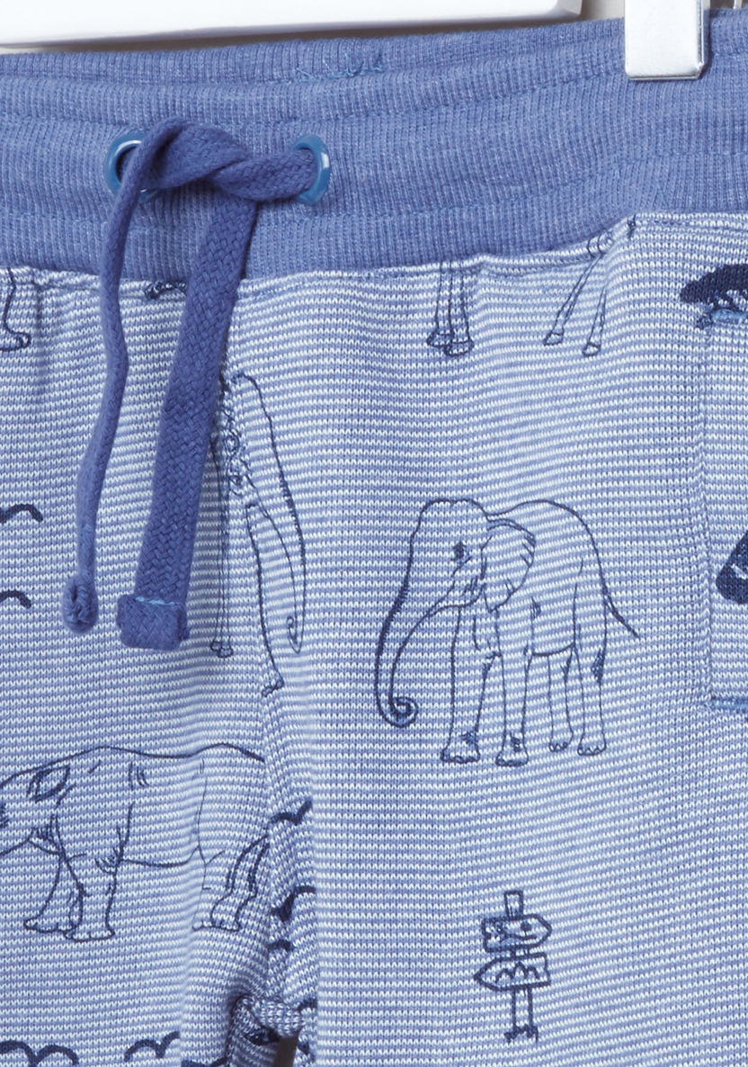 Juniors Printed Shorts with Pocket Detail and Drawstring-Shorts-image-1