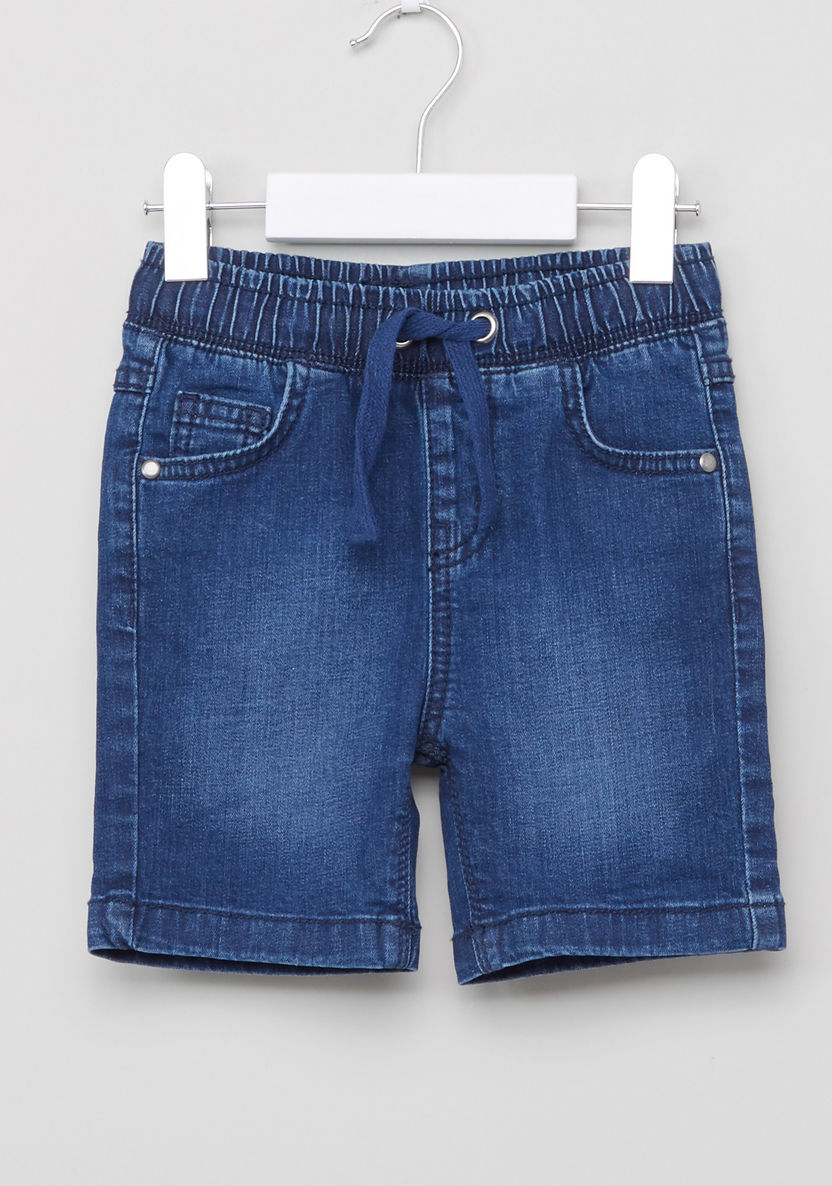 Juniors Pocket Detail Shorts with Drawstring-Shorts-image-0