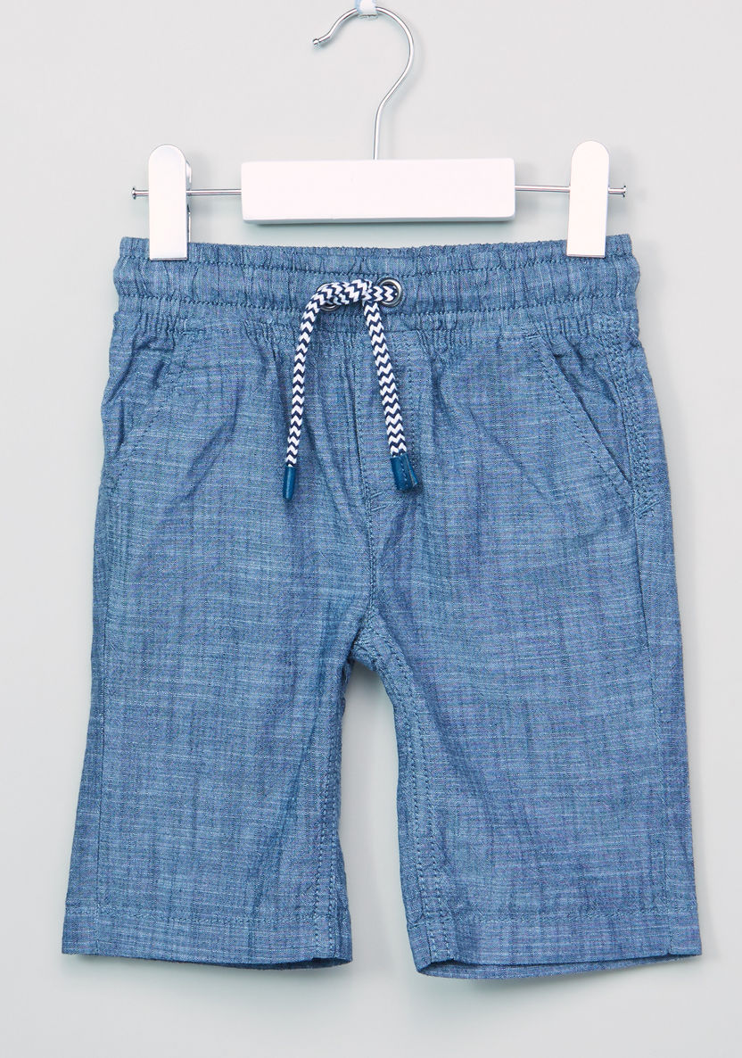 Juniors Pocket Detail Shorts with Drawstring-Shorts-image-0