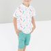 Juniors Printed Short Sleeves Shirt with Pocket Detail Shorts-Clothes Sets-thumbnail-2