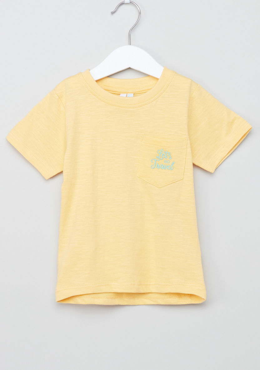 Juniors Printed Round Neck Short Sleeves T-shirt-T Shirts-image-0