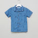 Juniors Printed Short Sleeves Denim Shirt-Shirts-thumbnail-0