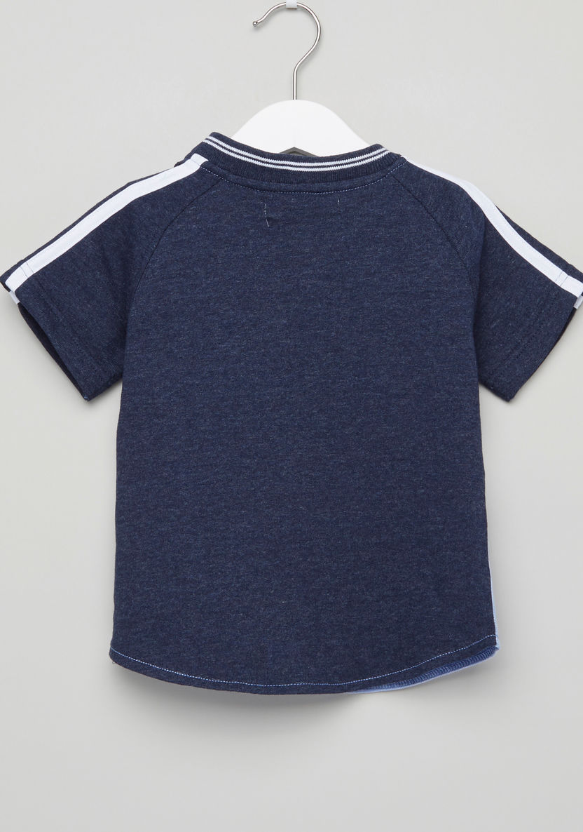 Juniors Striped Raglan Sleeves Shirt-Shirts-image-2