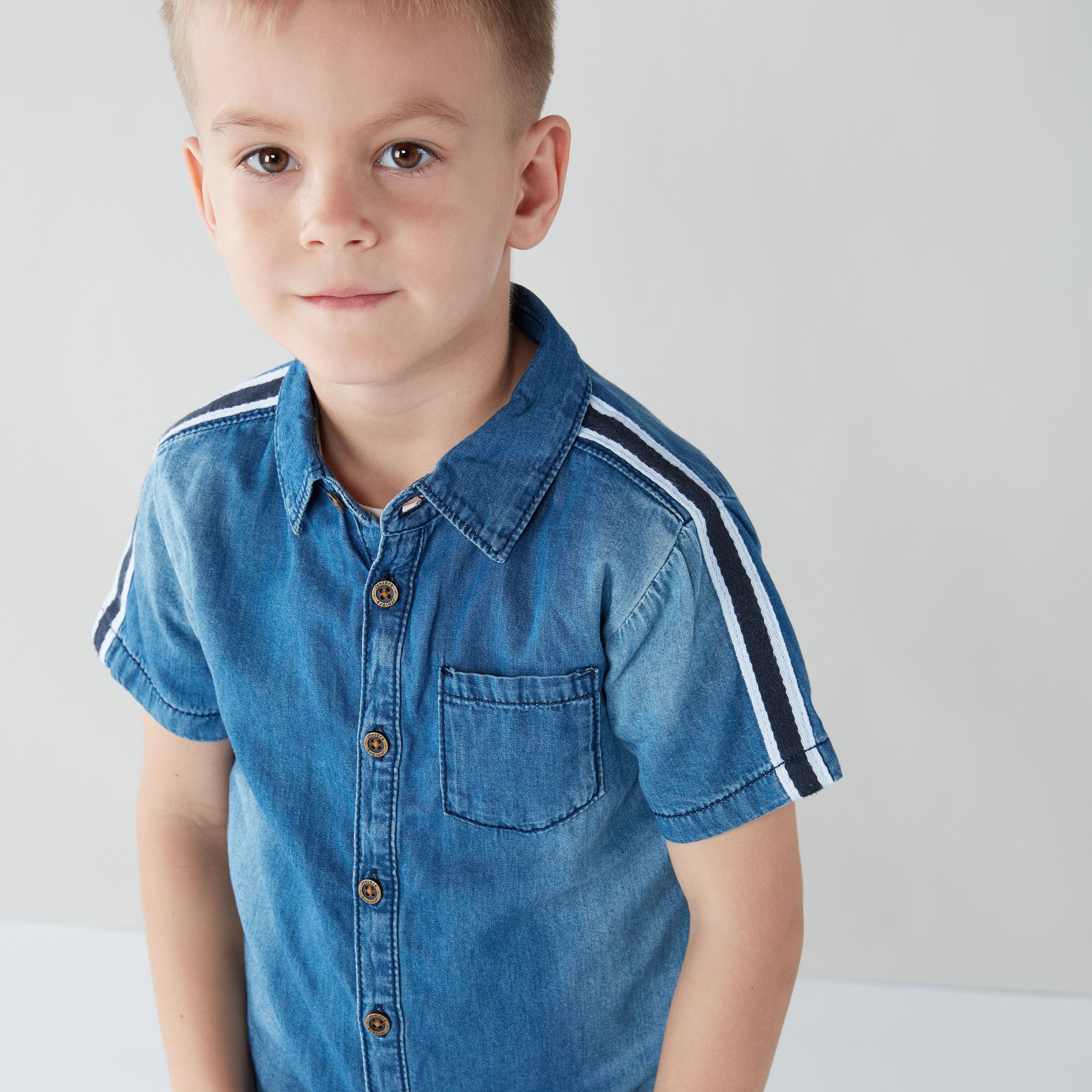 Denim baby best sale boy shirt