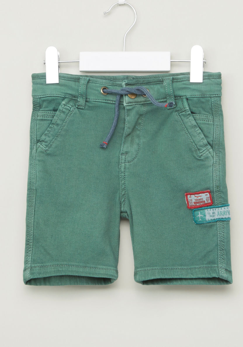 Juniors Pocket Detail Shorts-Shorts-image-0