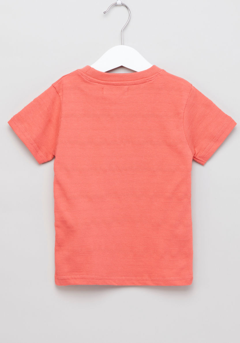 Juniors Printed Short Sleeves T-shirt with Drawstring Jog Pants-Clothes Sets-image-3