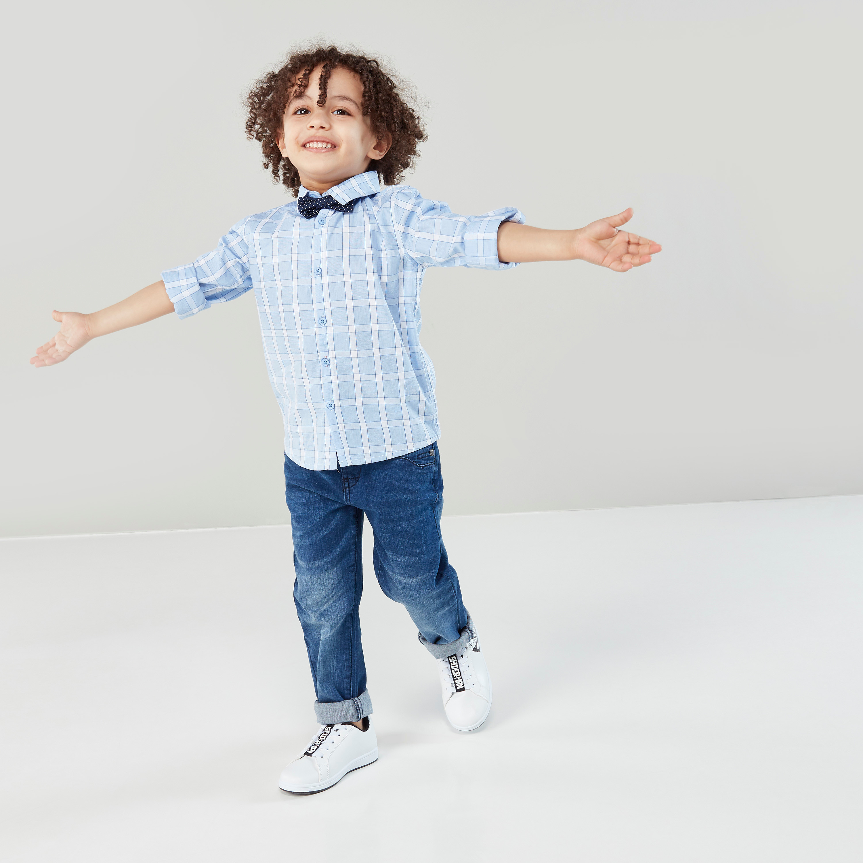 قميص كاروهات بأكمام طويلة من جونيورز.-cpkids-clothing-boys-tops-shirts-image-4