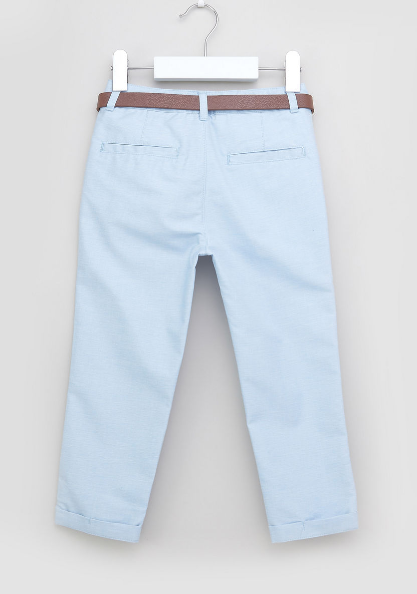 Juniors Flat-Front Cotton Shorts with Belt-Shorts-image-2