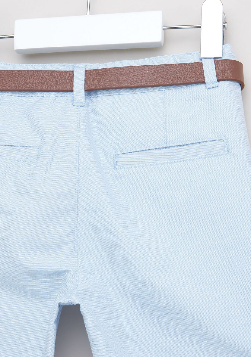 Juniors Flat-Front Cotton Shorts with Belt-Shorts-image-3