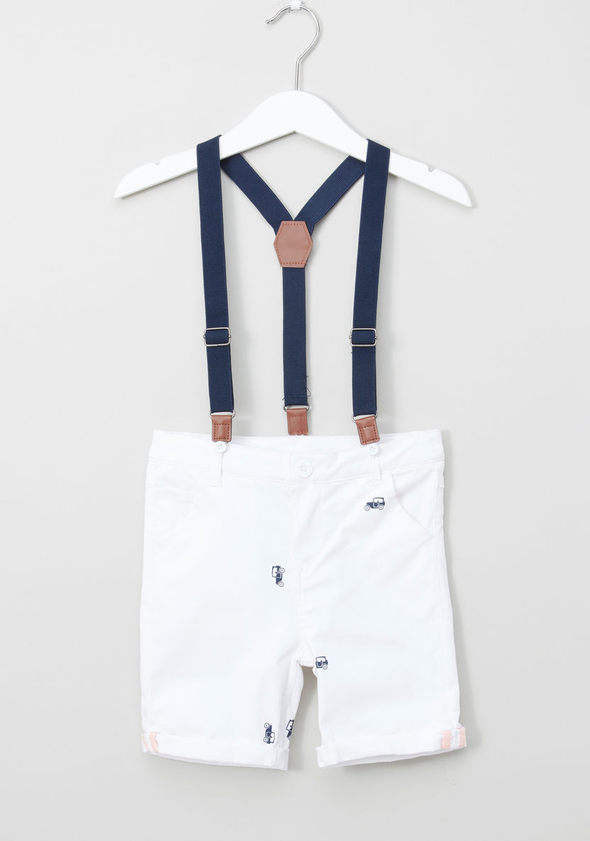Juniors Pocket Detail Shorts with Suspenders-Shorts-image-0