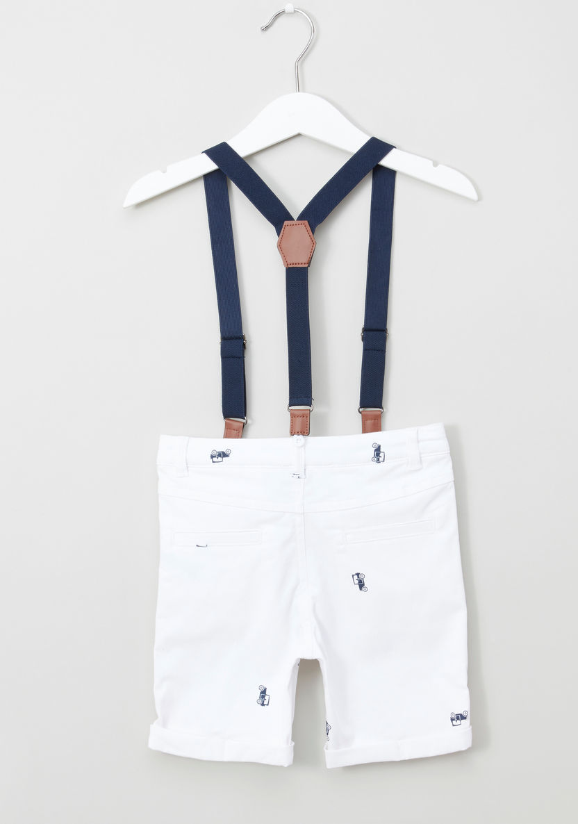 Juniors Pocket Detail Shorts with Suspenders-Shorts-image-2