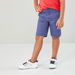 Juniors Solid Coloured Knee Length Shorts with 4-Pocket-Shorts-thumbnail-2