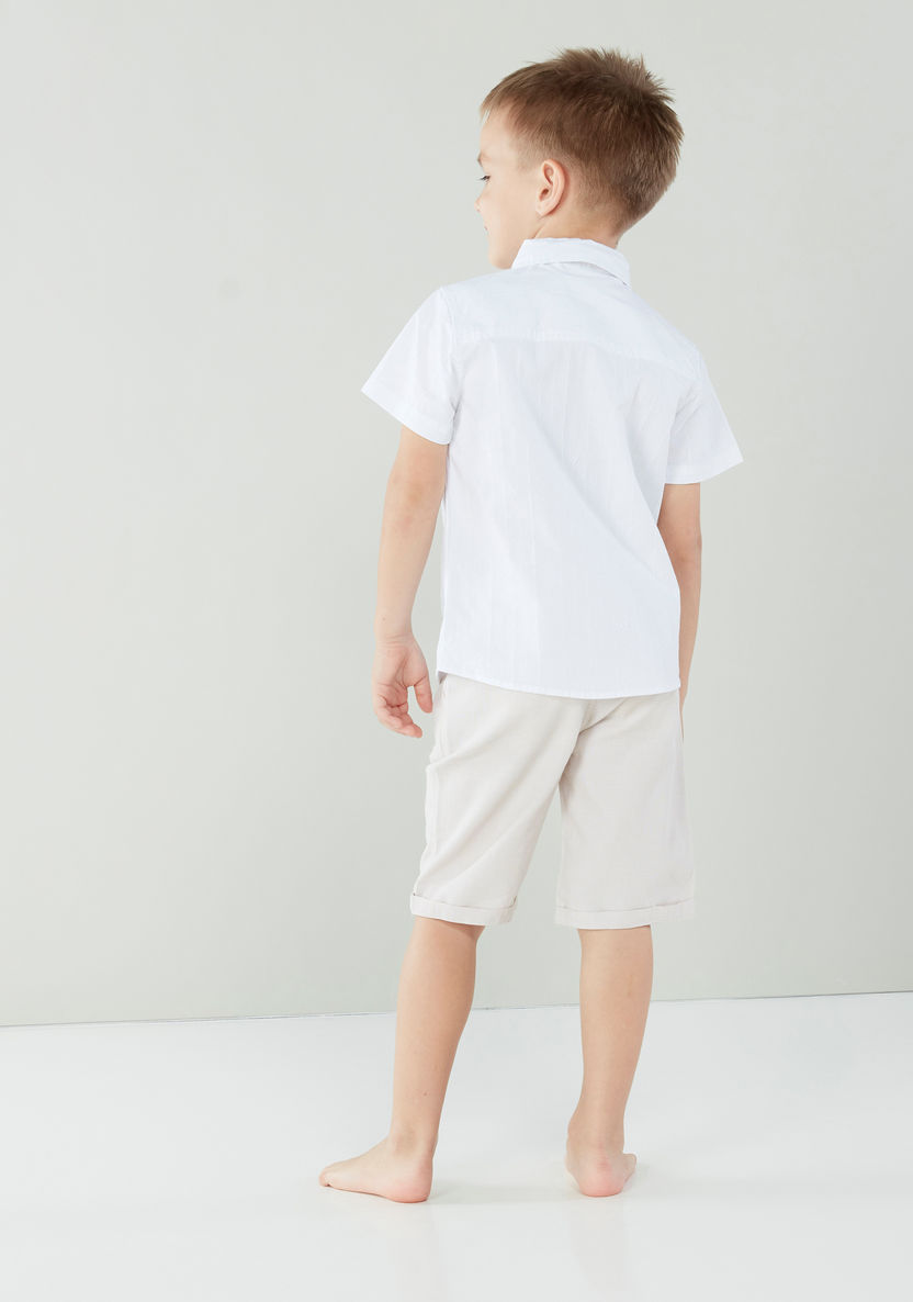 Juniors Pocket Detail Shirt with Shorts-Clothes Sets-image-1