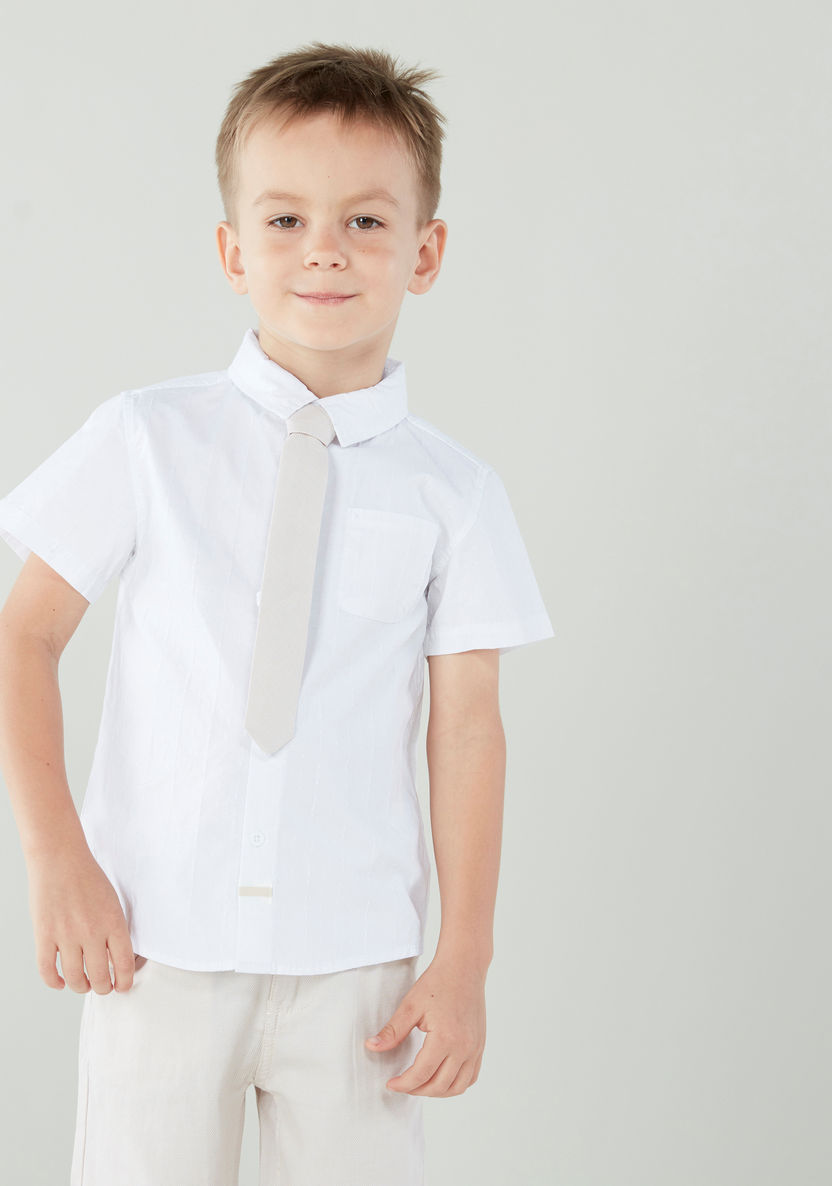 Juniors Pocket Detail Shirt with Shorts-Clothes Sets-image-2