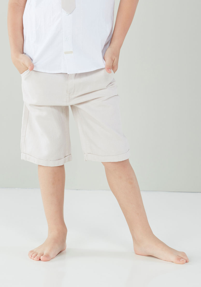 Juniors Pocket Detail Shirt with Shorts-Clothes Sets-image-3