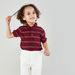 Juniors Striped Polo T-shirt and Suspender Shorts Set-Clothes Sets-thumbnail-2